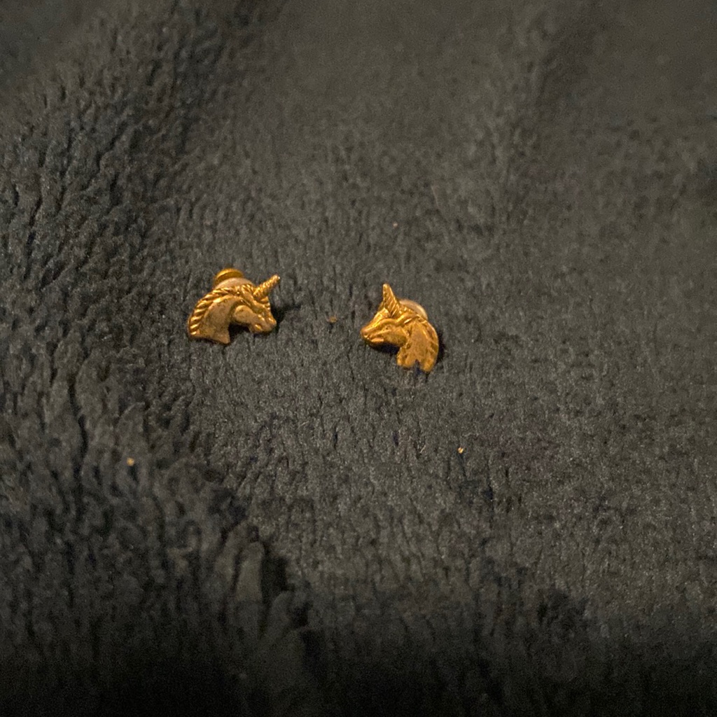 Unicorn Gold Earrings